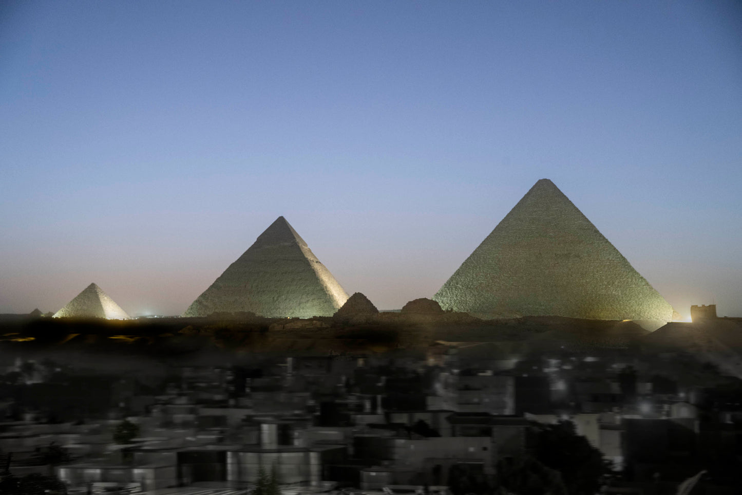 John GOLLINGS: Giza Pyramids by Moonlight 02