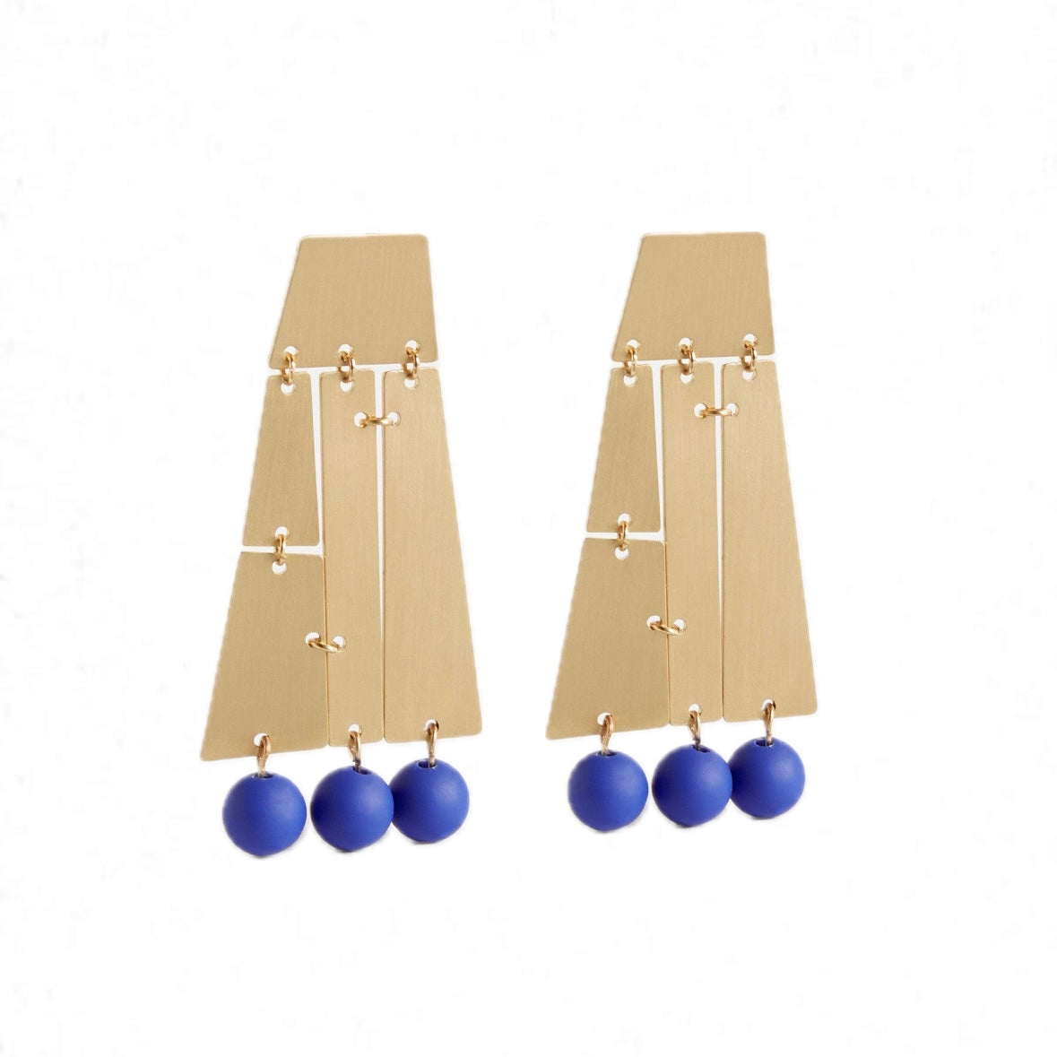 Elk The Label - Gold Ator drop earrings