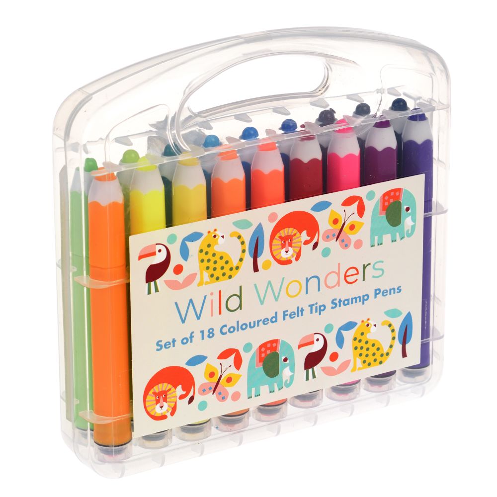 Felt tip stamp pens - wild wonders