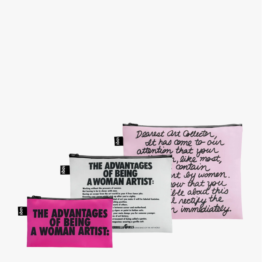 LOQI Guerrilla Girls Zip Pockets - Set of 3
