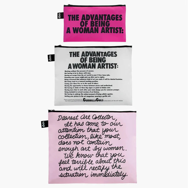 LOQI Guerrilla Girls Zip Pockets - Set of 3