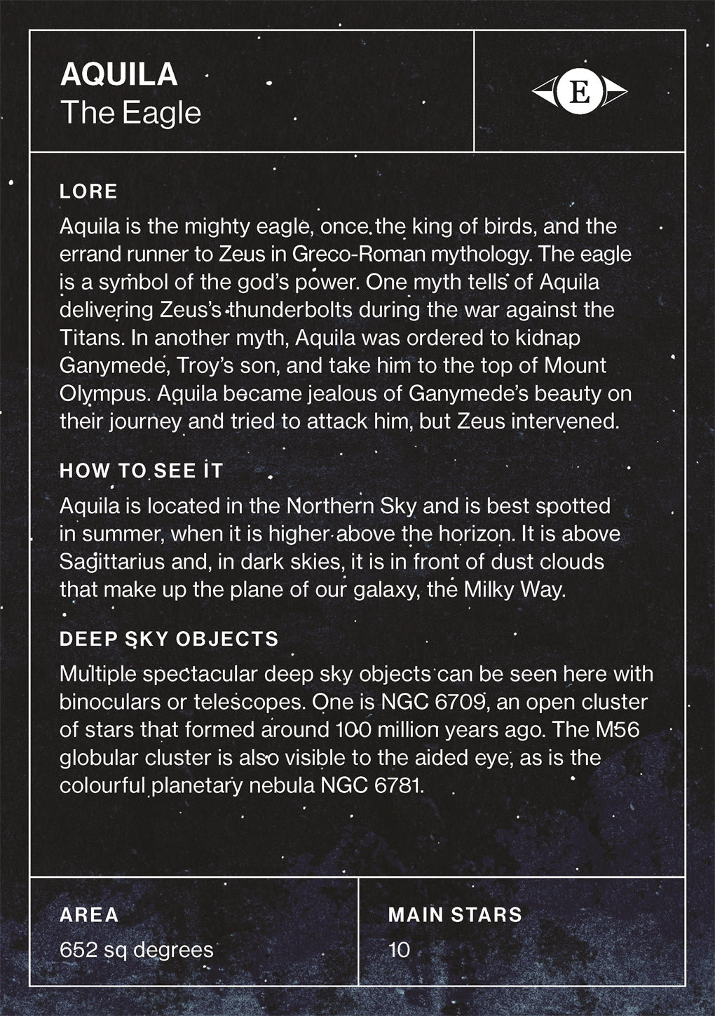 Deck of stars