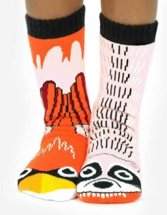 Pals Socks - Racoon & Cardinal