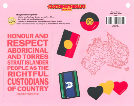 Honour Country Sticker Sheets - Pink