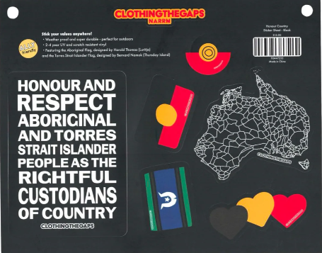 Honour Country Sticker Sheets - Black