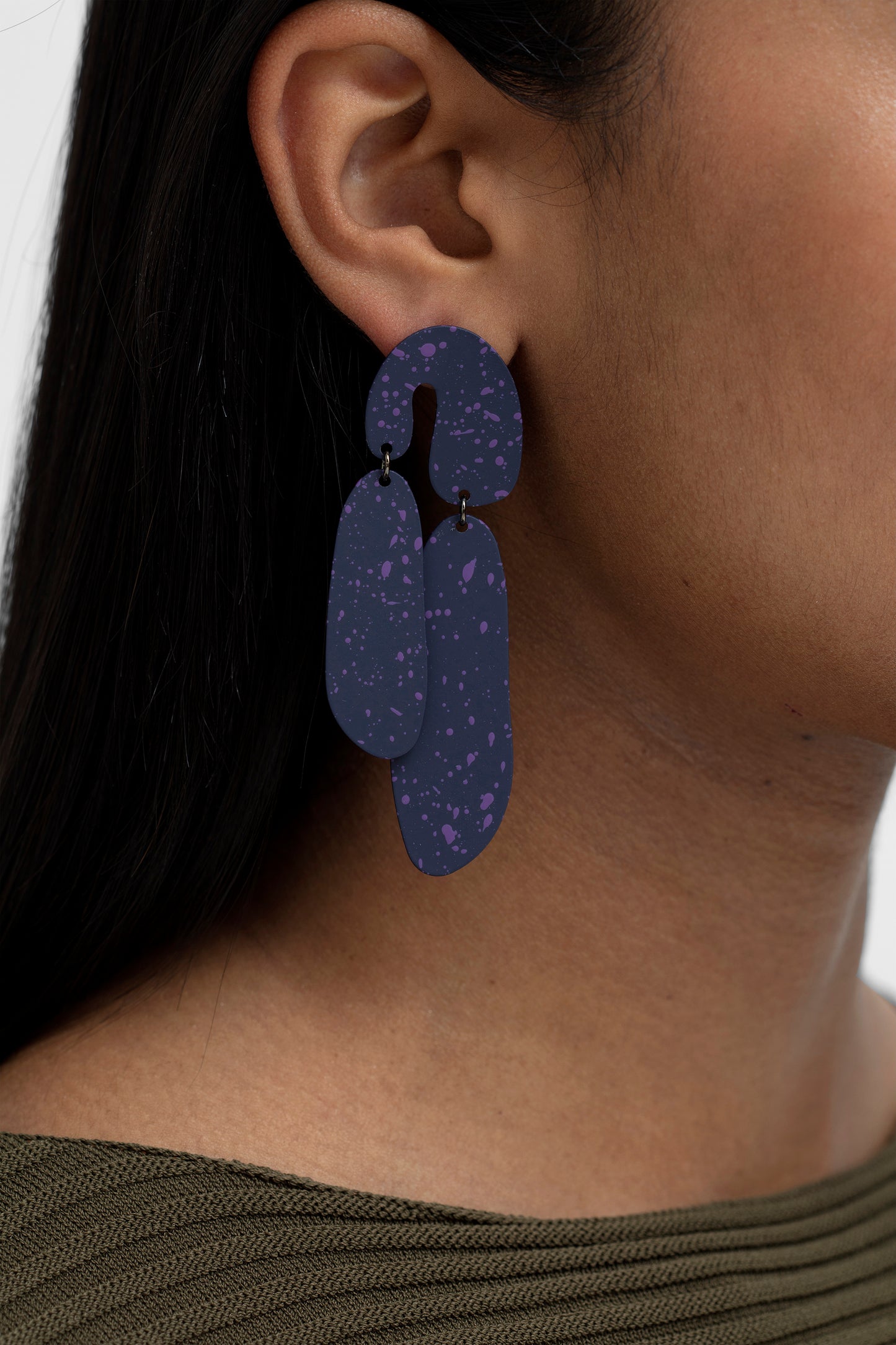 Elk The Label - Steel Blue Vinli Earrings