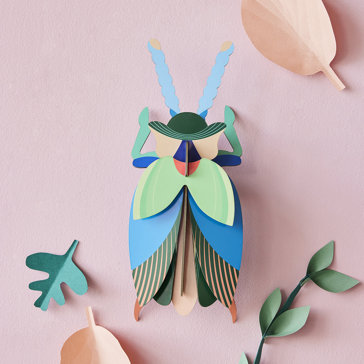 Studio Roof wall art - Art Beetles (A4) Emerald Beetle