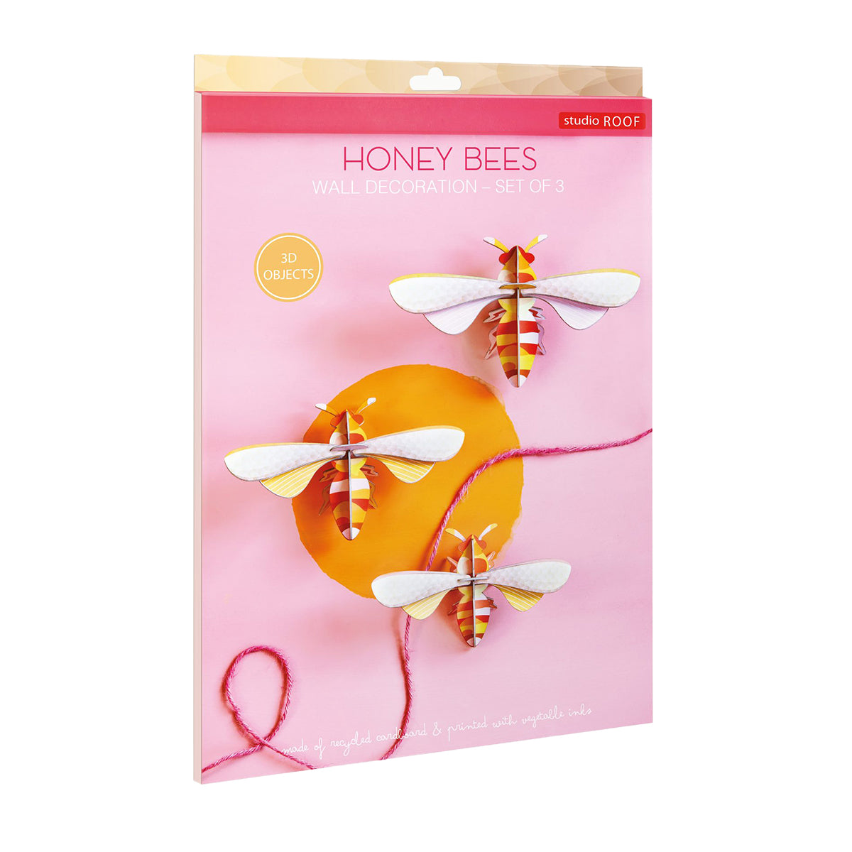 Studio Roof wall art - Butterflies (A4) Set of 3 Honey Bees