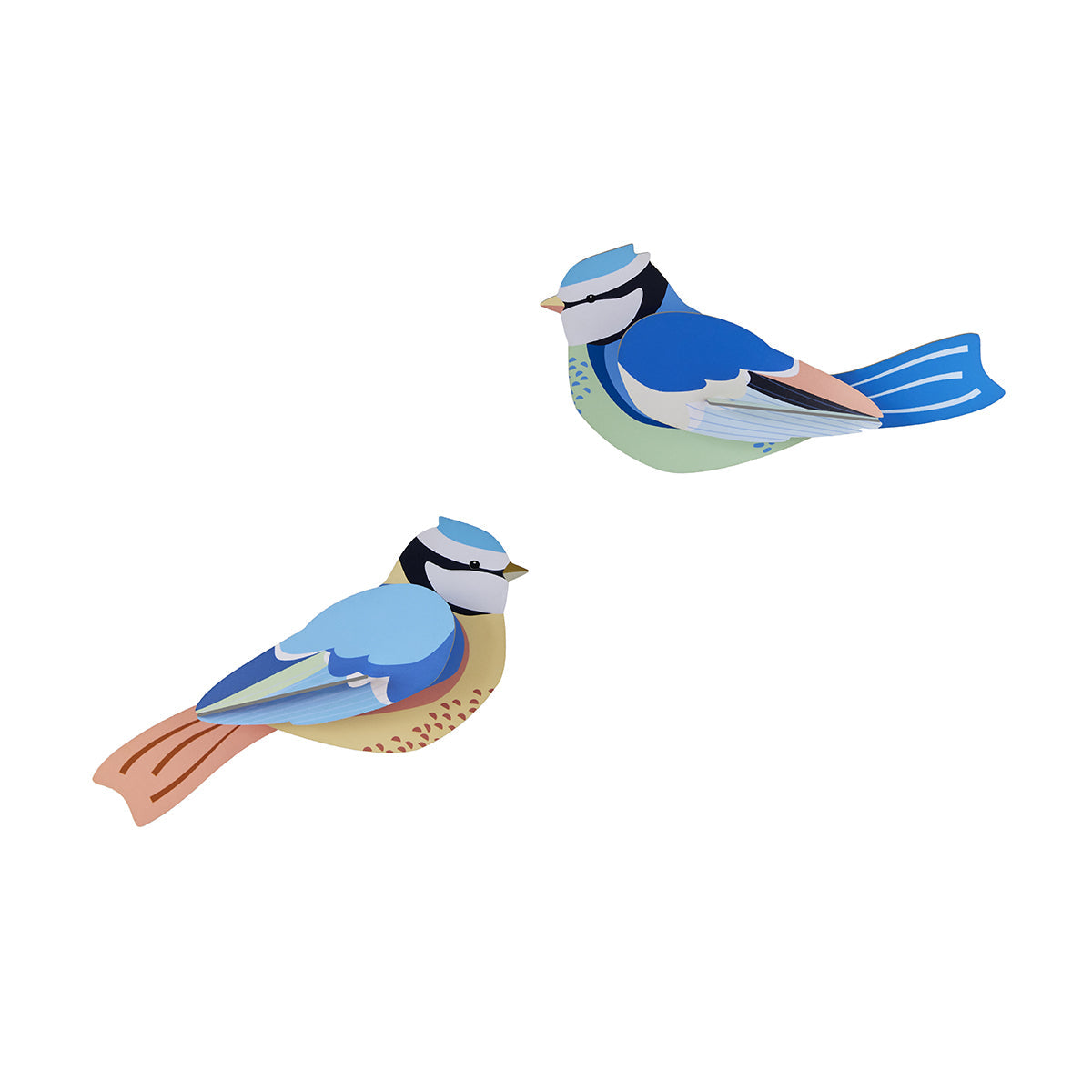 Studio Roof wall art - Garden birds (B6) Blue Tits