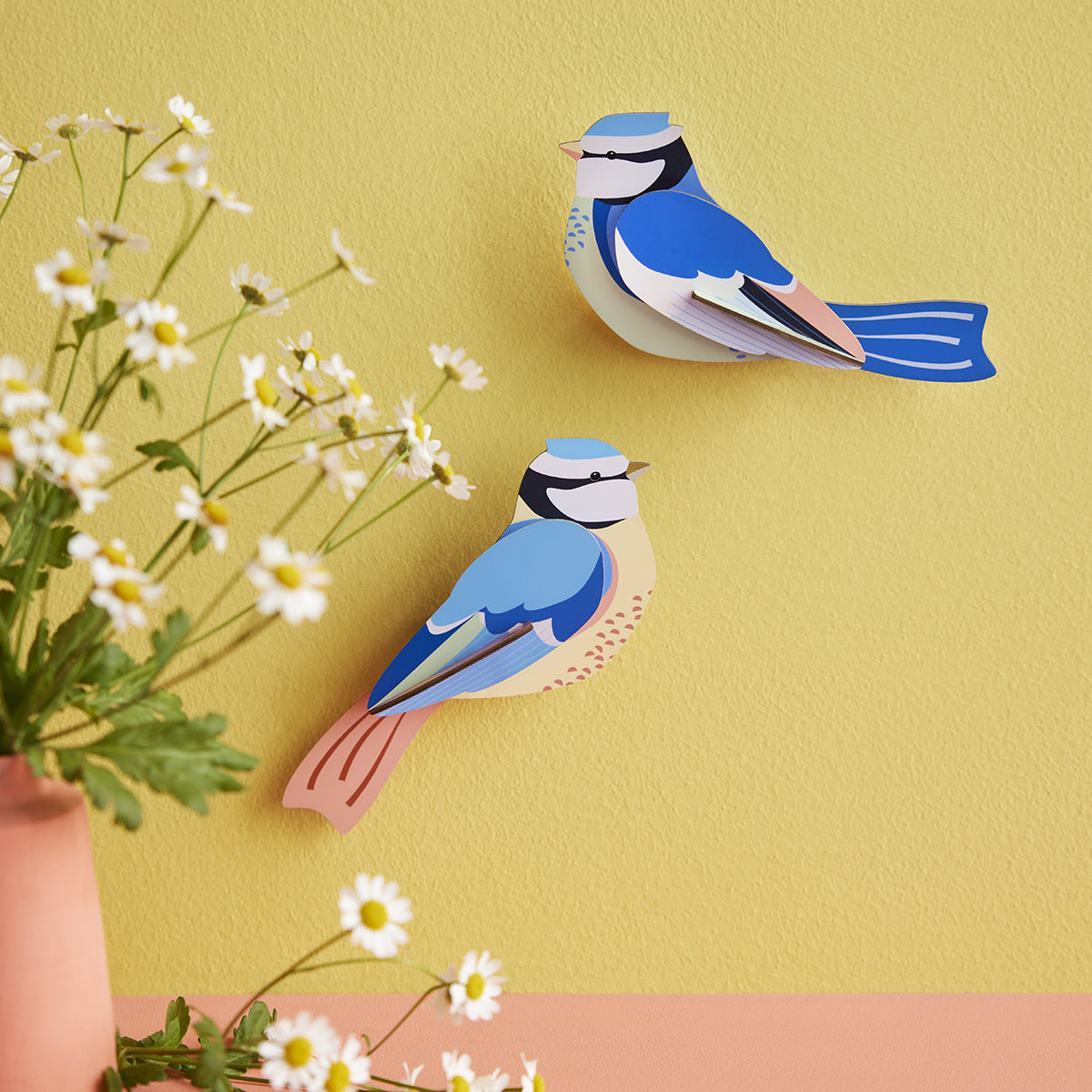 Studio Roof wall art - Garden birds (B6) Blue Tits