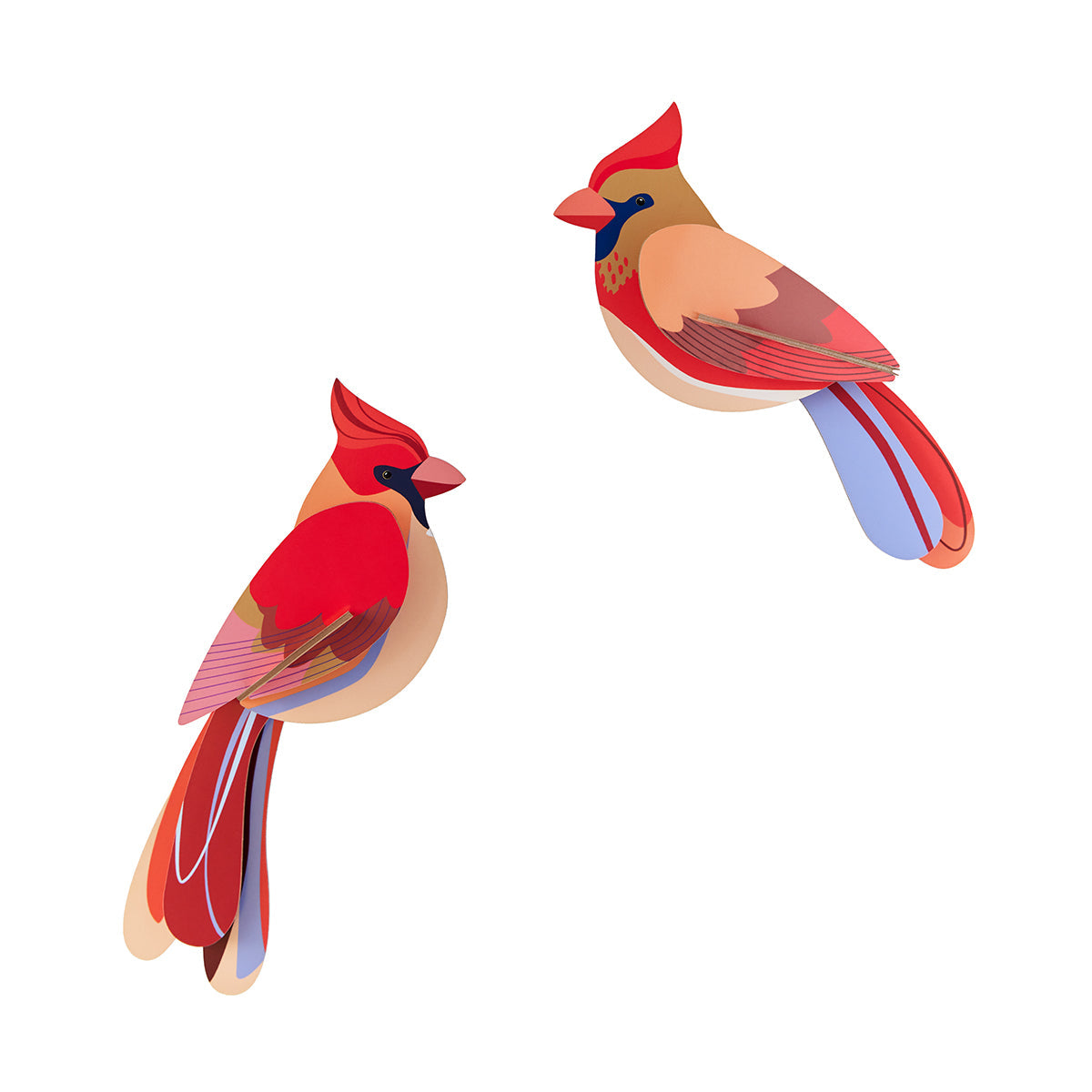 Studio Roof wall art - Garden birds (B6) Cardinals