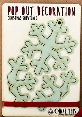 POP OUT CARD COMPANY - Xmas Snowflake hanging