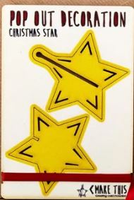 POP OUT CARD COMPANY - Xmas Star hanging