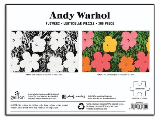 Andy Warhol Flowers Lenticular Puzzle - 300Pc