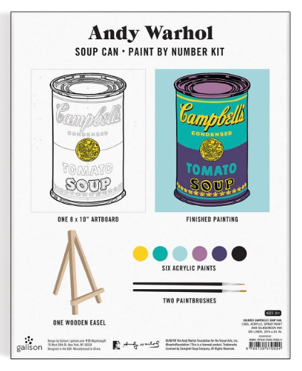 Andy Warhol Soup Paint By Number Kit