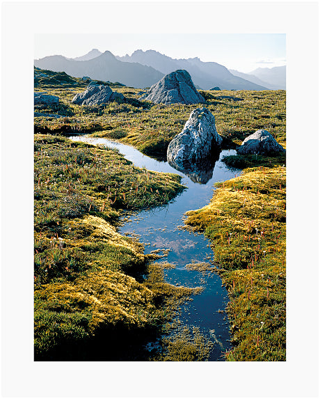 Peter DOMBROVSKIS: Near Lake Sirona, Western Arthur Range, southwest Tasmania