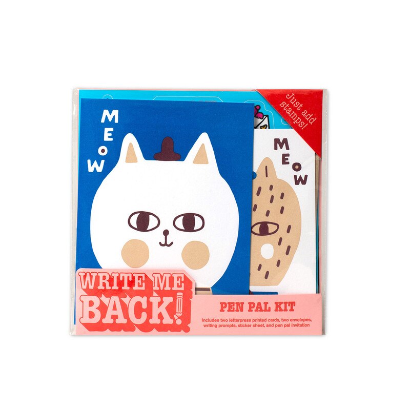 Write me back! Pen pal kit - Meow kitty