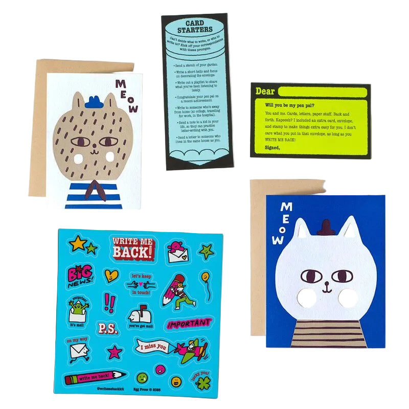 Write me back! Pen pal kit - Meow kitty
