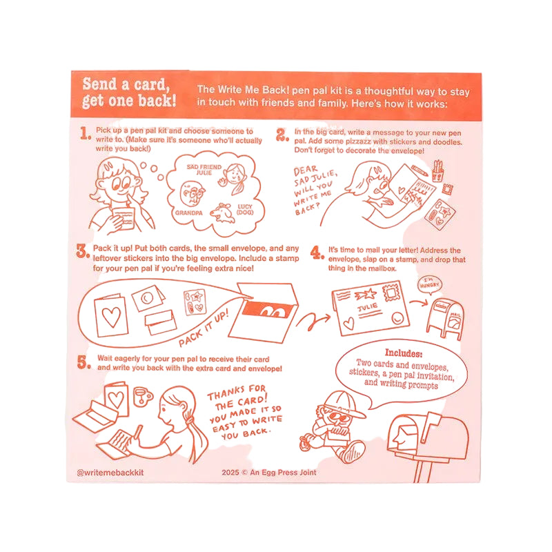 Write me back! Pen pal kit - Meow kitty