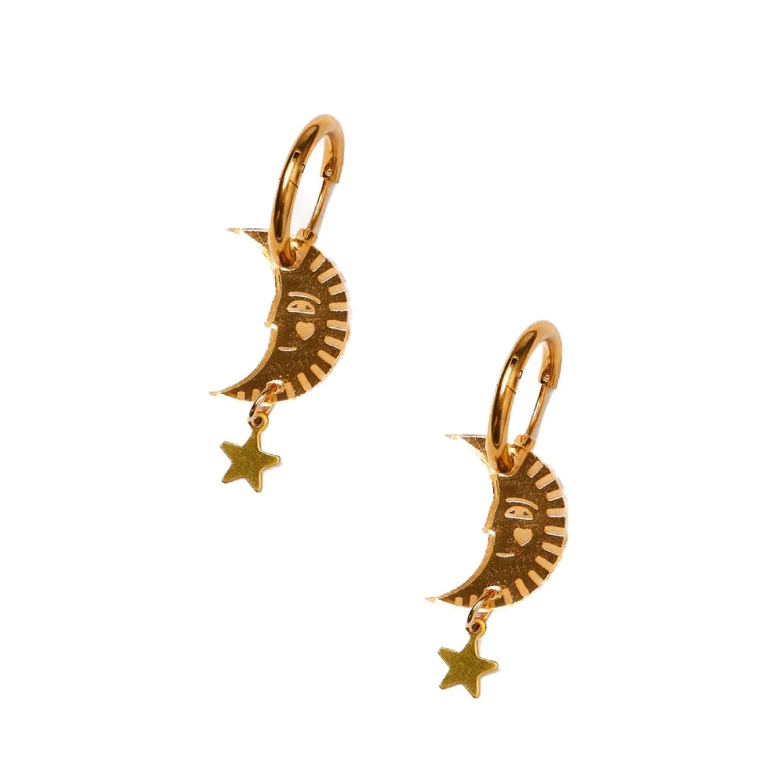 Martha Jean - Erma gold mirror earrings