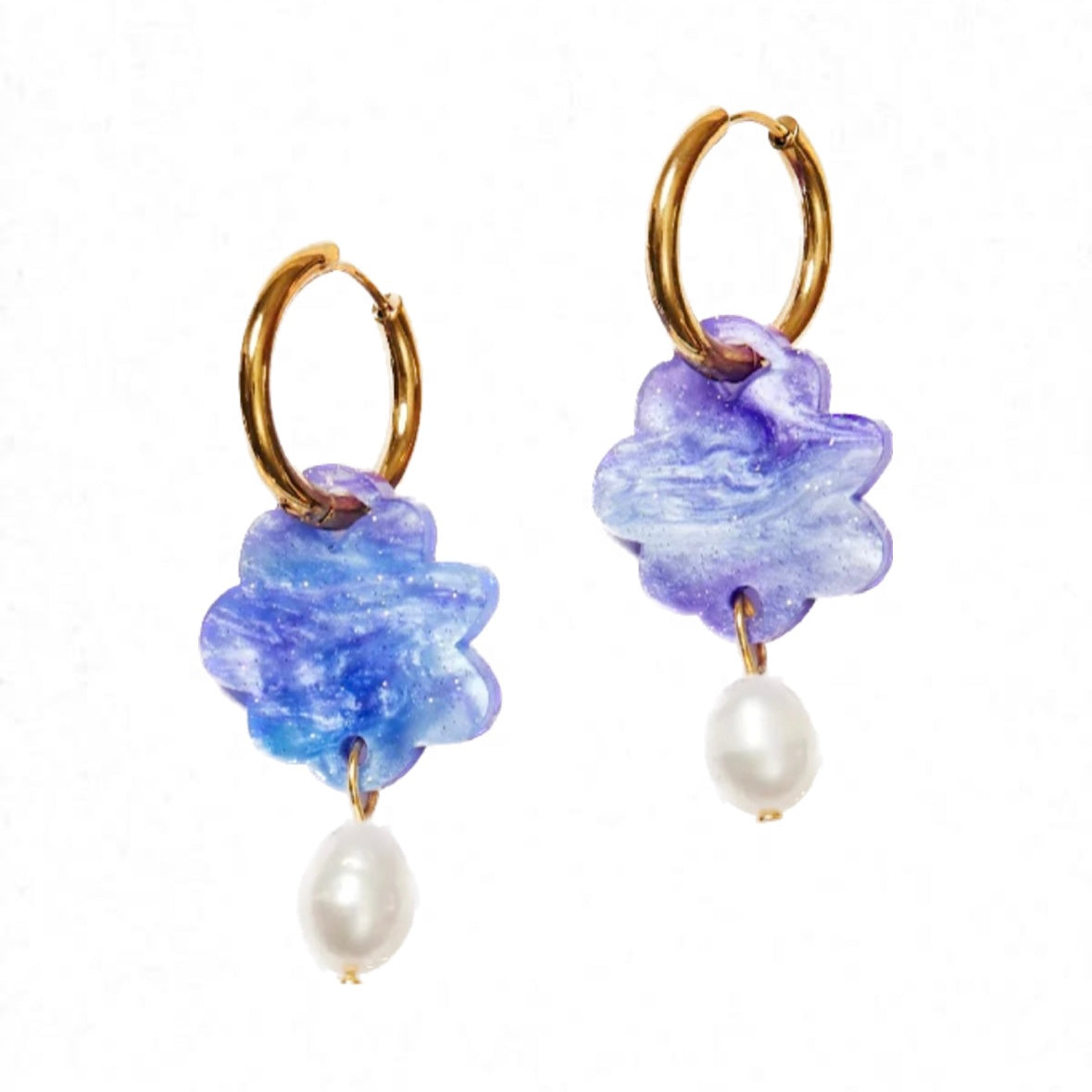 Martha Jean- Cloud + Pearl Earrings