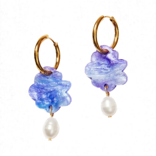 Martha Jean- Cloud + Pearl Earrings