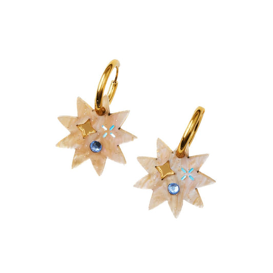 Martha Jean - Day Star gold earrings