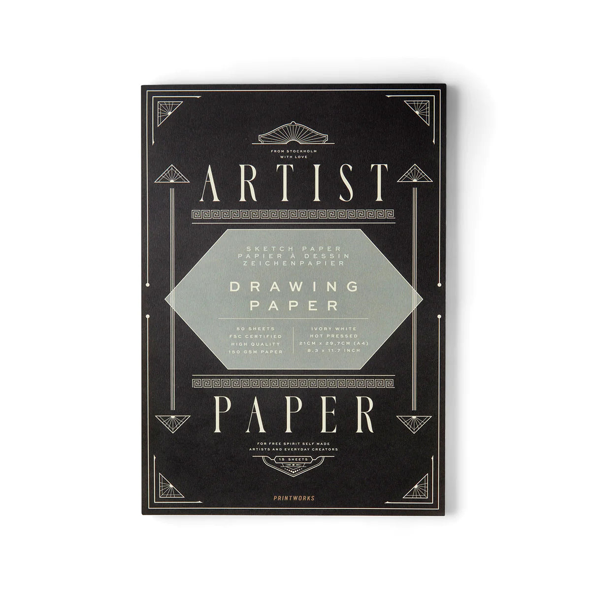 Artist drawing paper