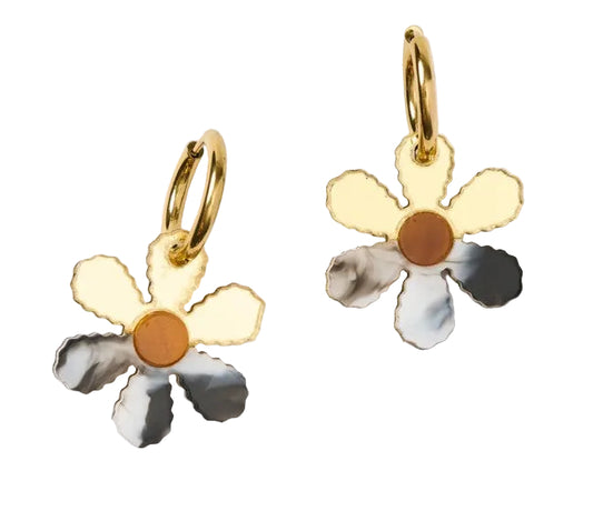 Martha Jean - Daisy huggies earrings