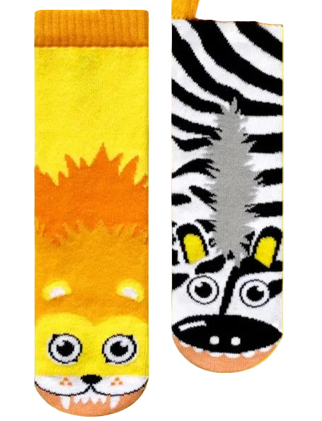 Pals Socks - Lion & Zebra