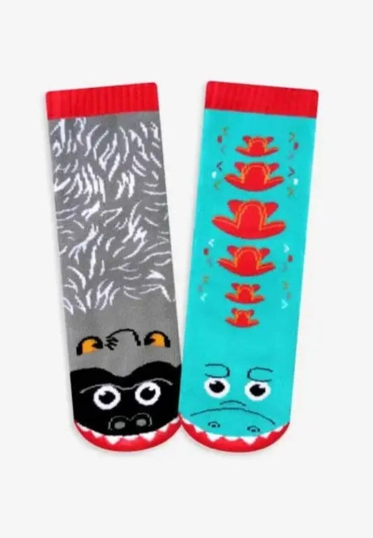 Pals Socks - Giant Gorilla and Mutant Lizard