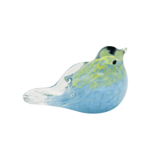 April sitting glass bird