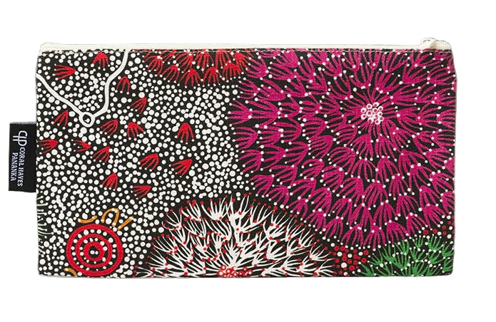 Coral Hayes cotton zip bag
