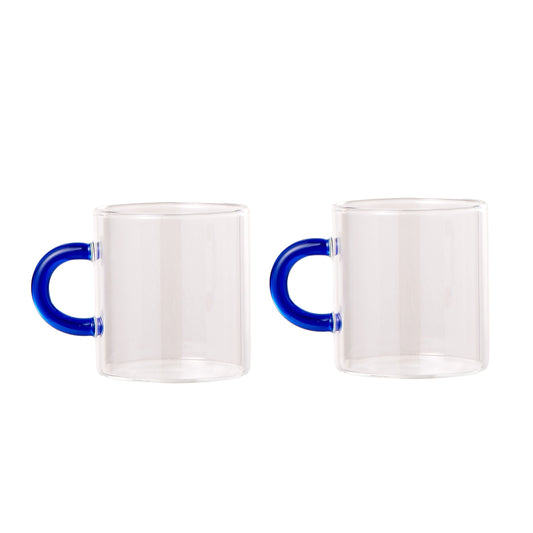 Two-toned coloured glass 2pcs Set -190ml