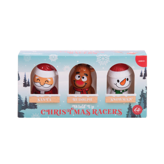 Wind up Christmas racers 3pk