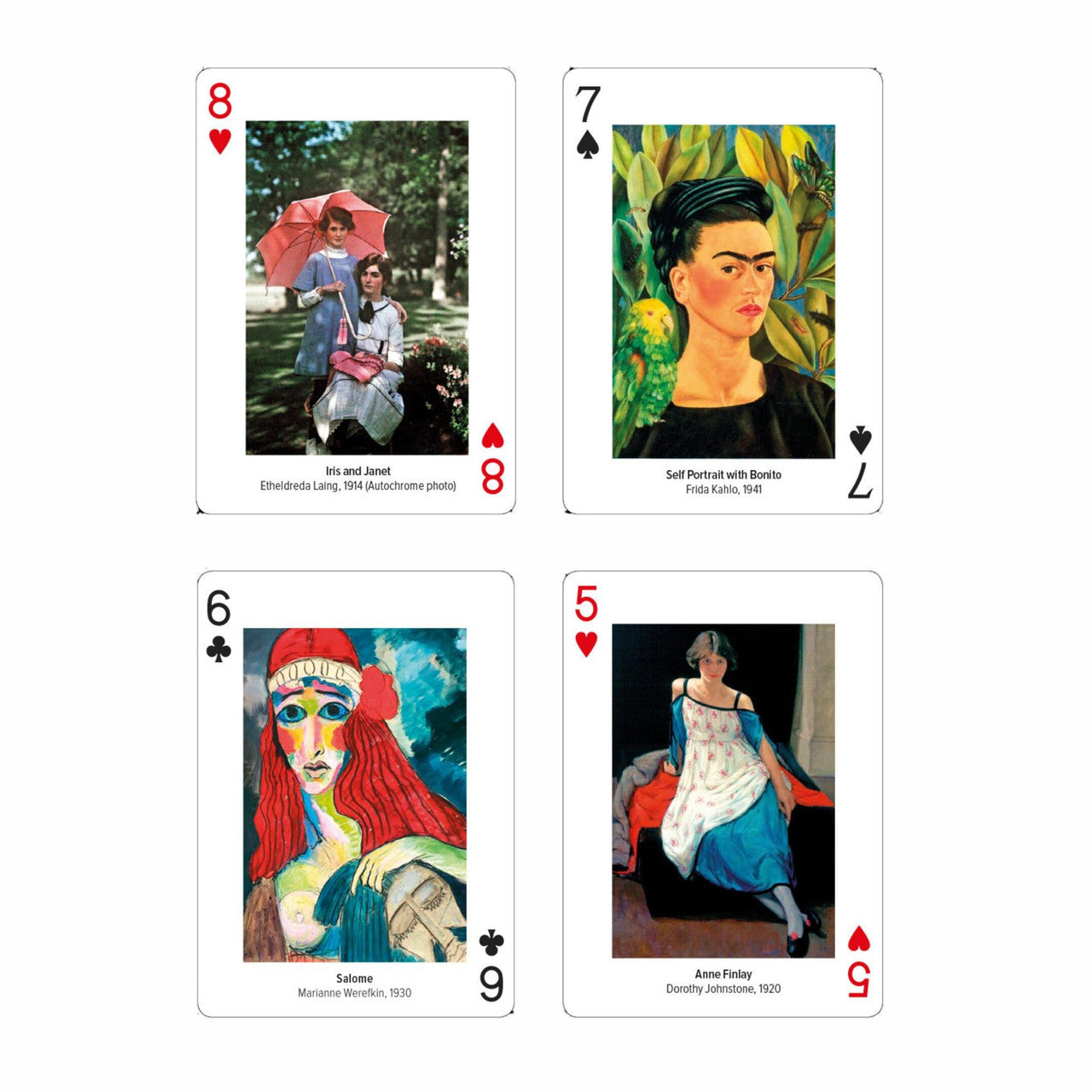 Women artists playing cards