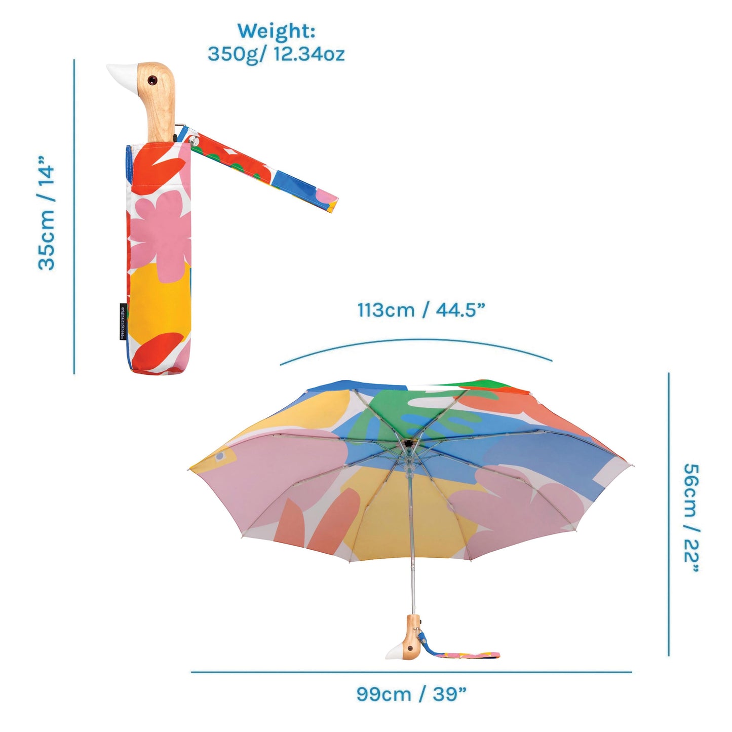Original Duckhead Duck Umbrella Compact - Matisse Print
