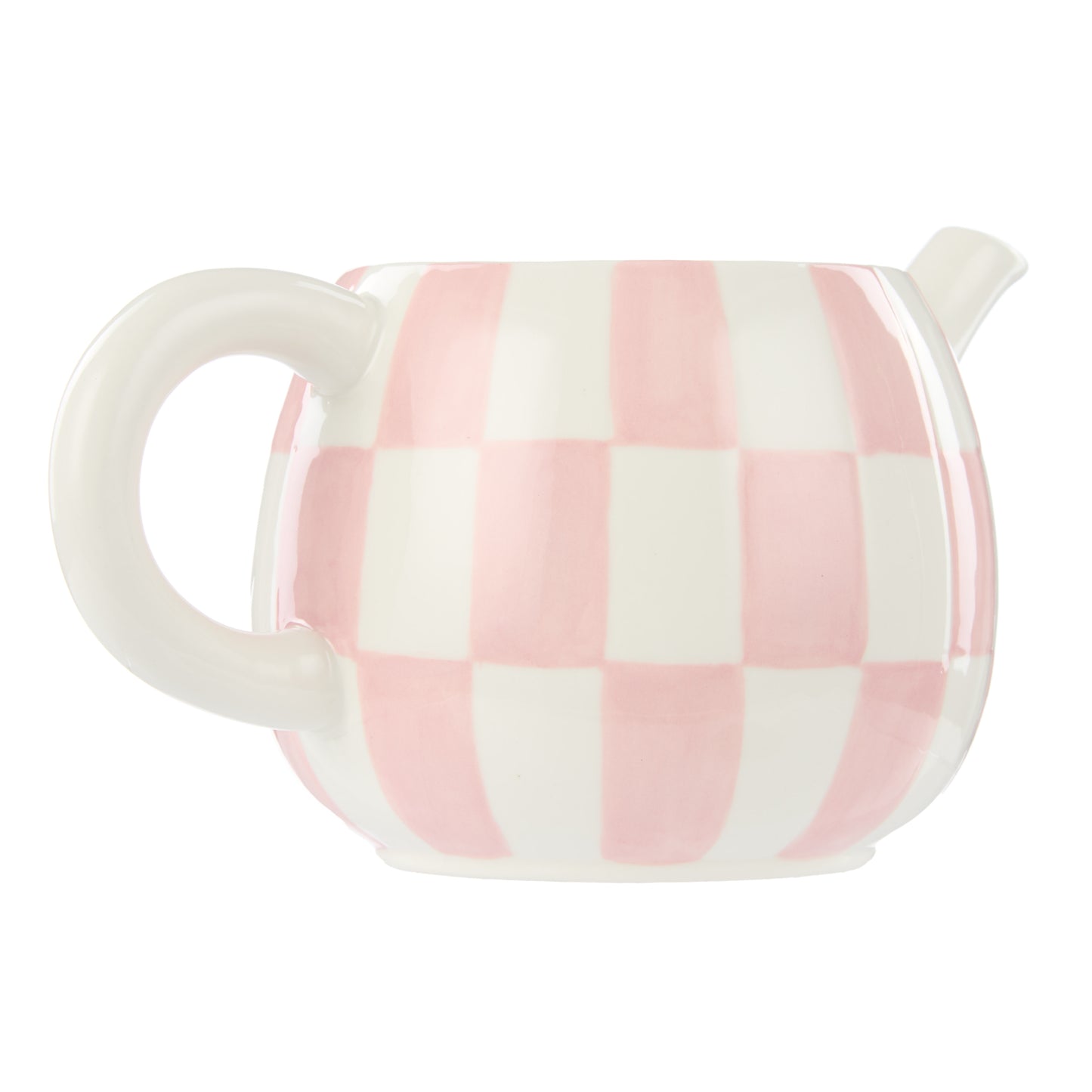 Check Teapot Pink & Green