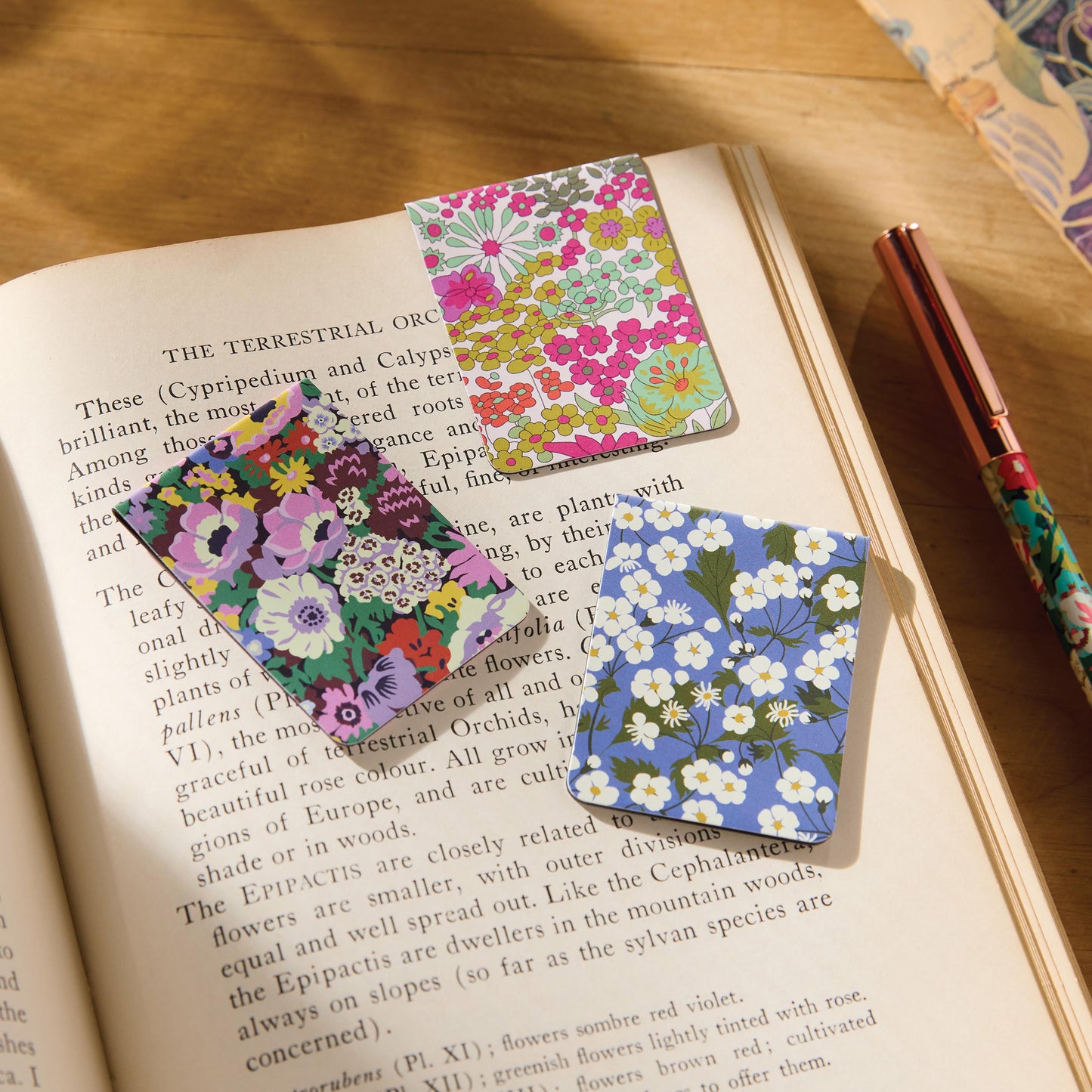 Liberty Floral Magnetic Bookmarks