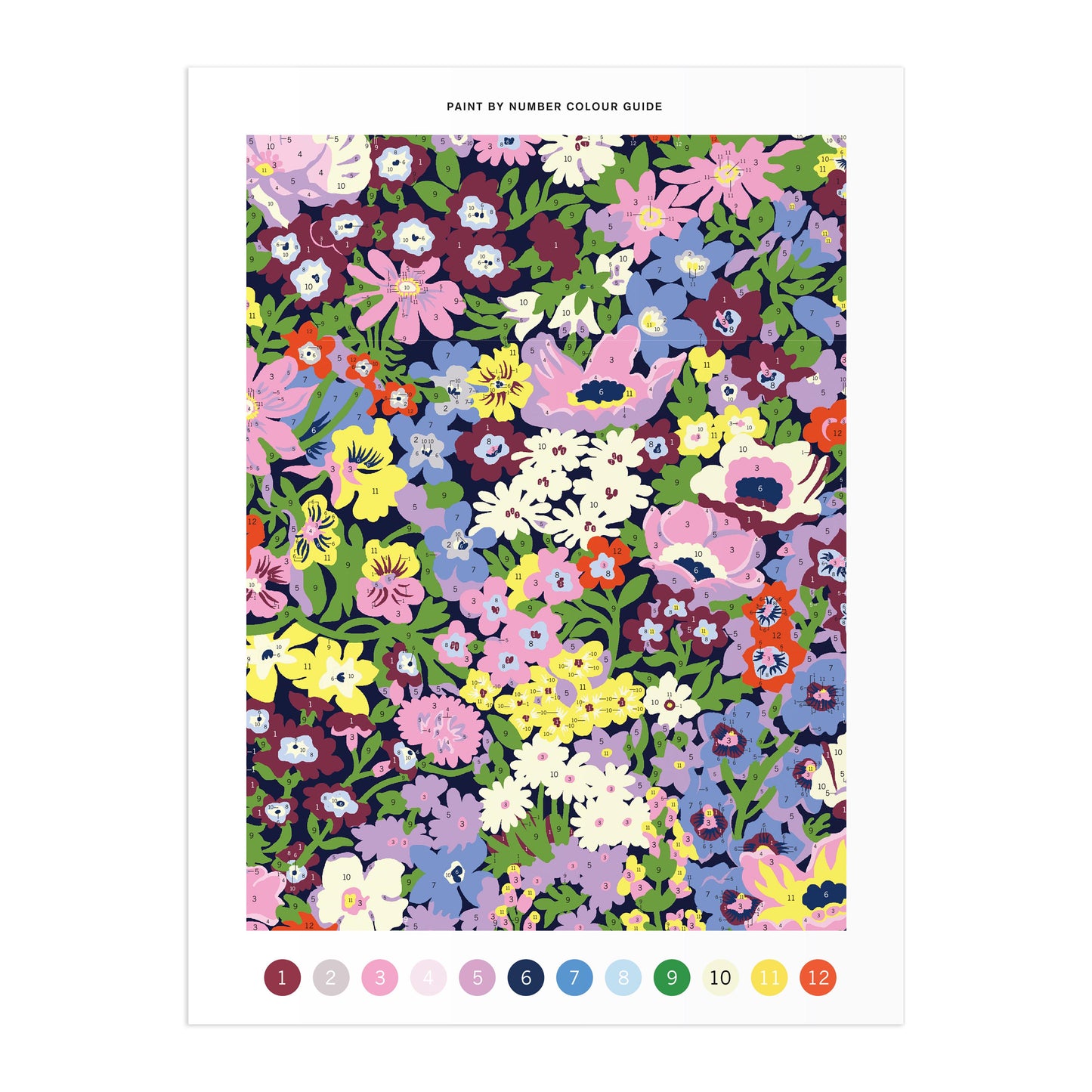 Liberty Floral paint by numbers kit