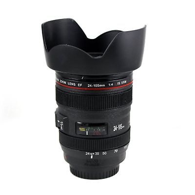 DSLR camera lens mug with biscuit holder