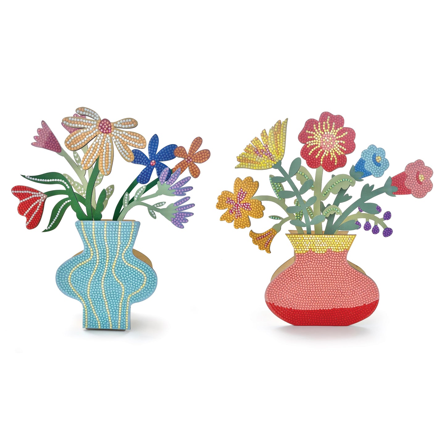 Diamond art vase of flowers