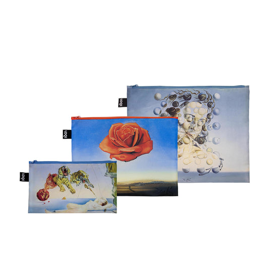 LOQI Salvador Dali Zip Pockets - Set of 3