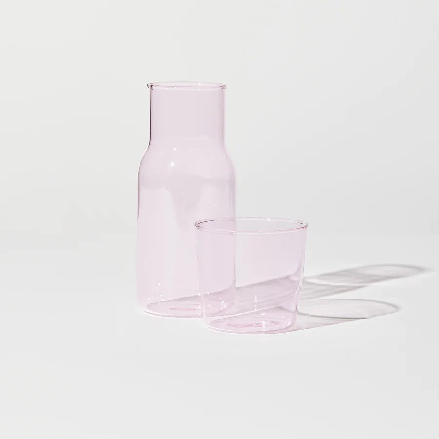 CARAFE + CUP SET IN PINK