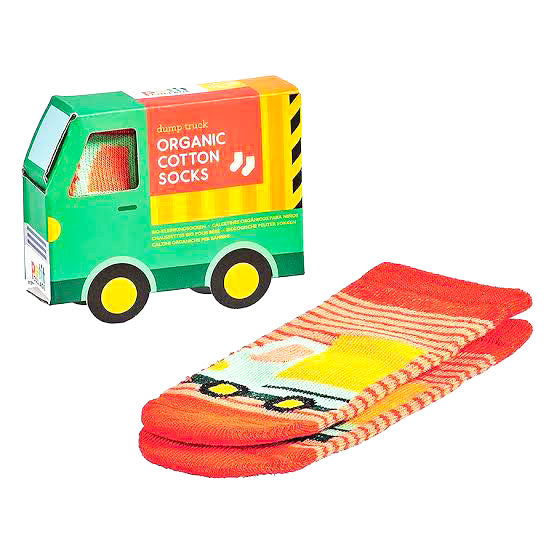 Organic toddler socks trucks
