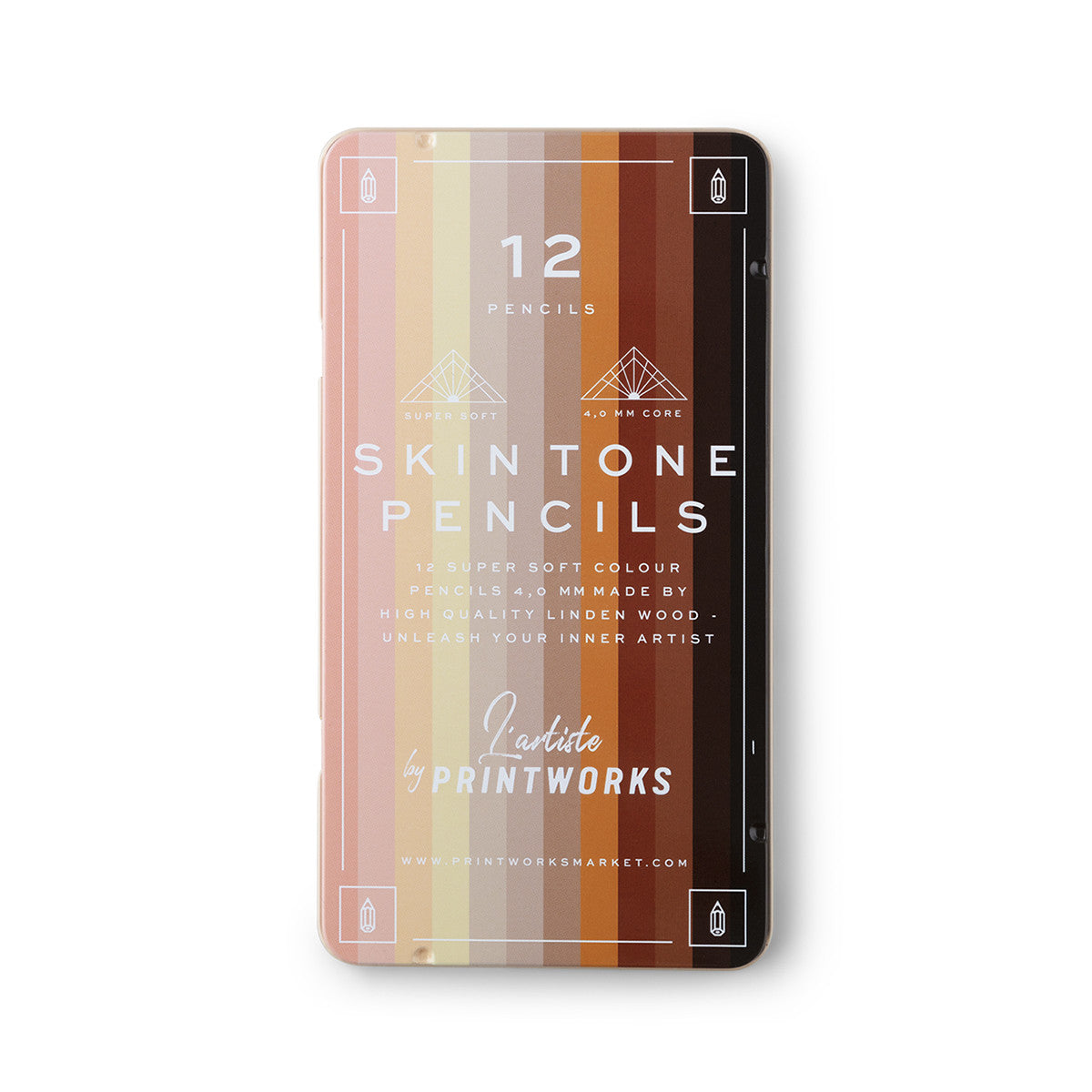 Skin tone colour pencils