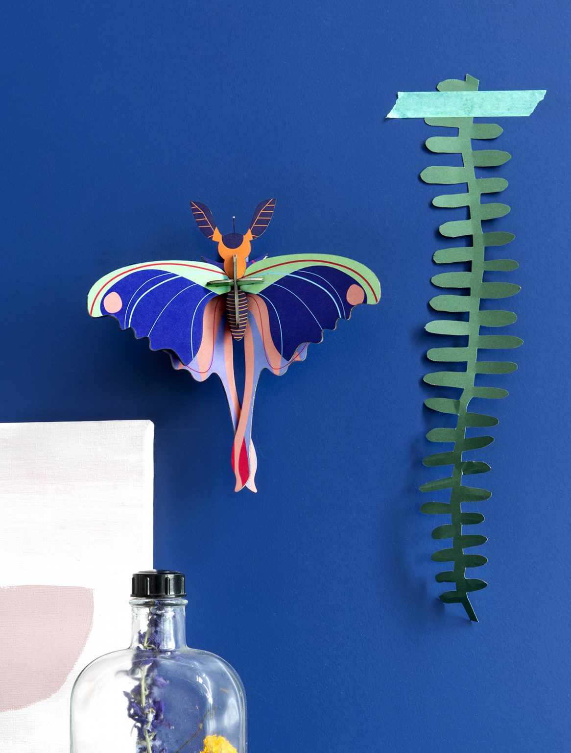 Blue comet small butterfly wall decoration