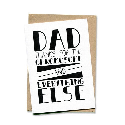 Things By Bean Card - Dad thanks for the chromosome