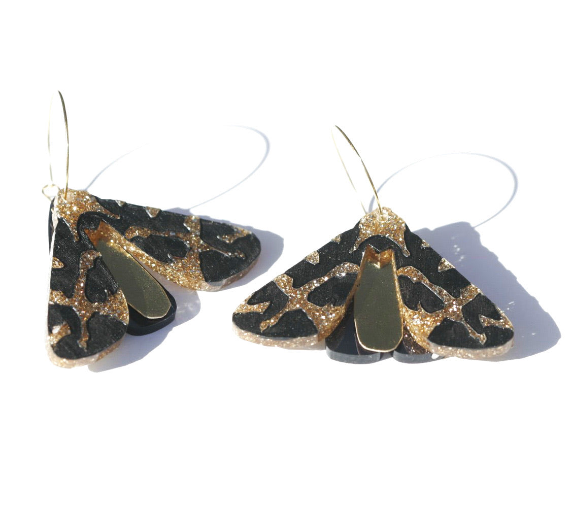 Martha Jean - Moth Earrings Gold