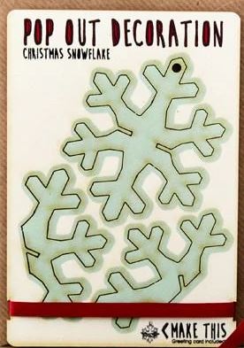 POP OUT CARD COMPANY -  Xmas Snowflake hanging